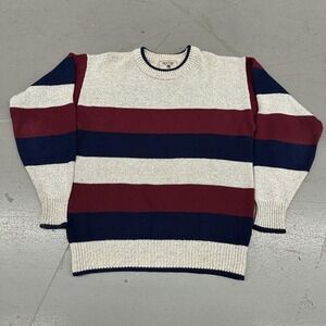 Vintage Great Plains Clothing Co Sweater Mens Small Stripe Crewneck Pullover USA
